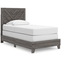 Sylveri Warm Gray Chevron Panel Bed (Twin)