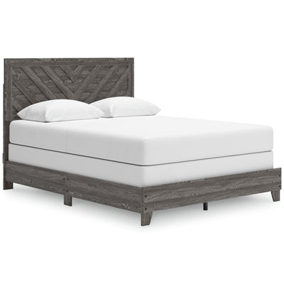 Sylveri Warm Gray Chevron Panel Bed (Queen)