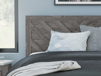 Sylveri Warm Gray Chevron Panel Bed headboard detail