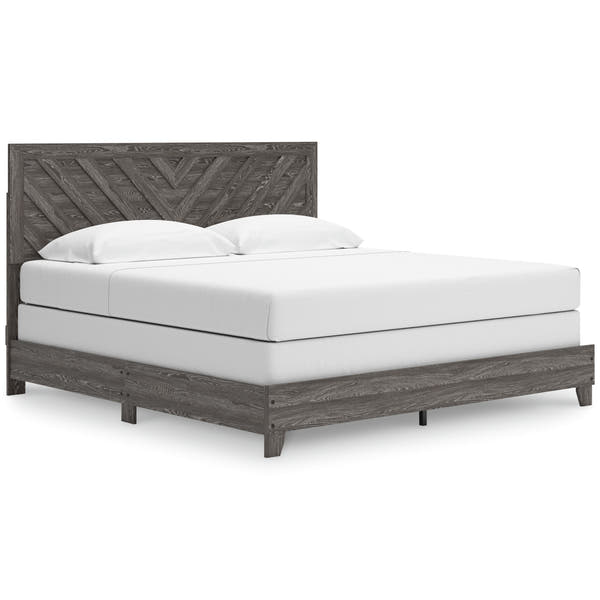 Sylveri Warm Gray Chevron Panel Bed (King)
