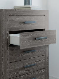 Sylveri Warm Gray Five Drawer Chest drawer detail