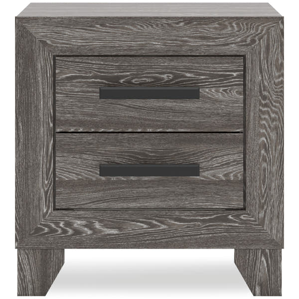 Sylveri Warm Gray Two Drawer Nightstand front view