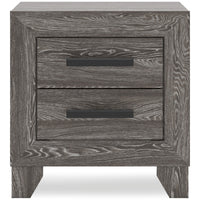 Sylveri Warm Gray Two Drawer Nightstand front view