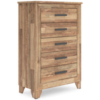 Finaria Warm Brown Five Drawer Chest