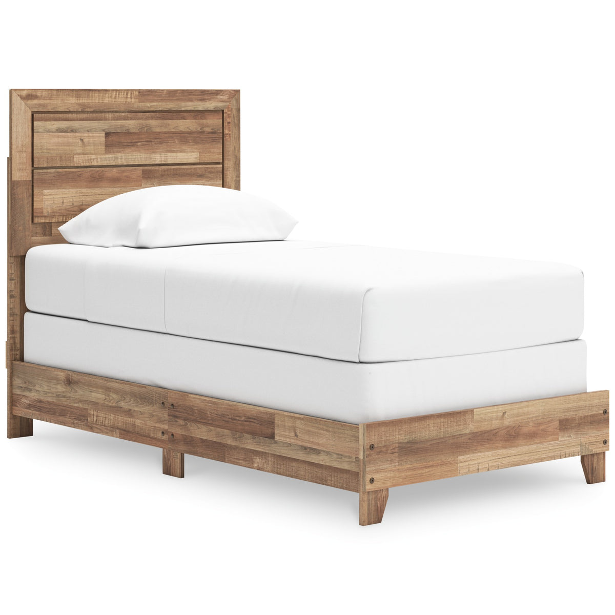Finaria Warm Brown Panel Bed (Twin)