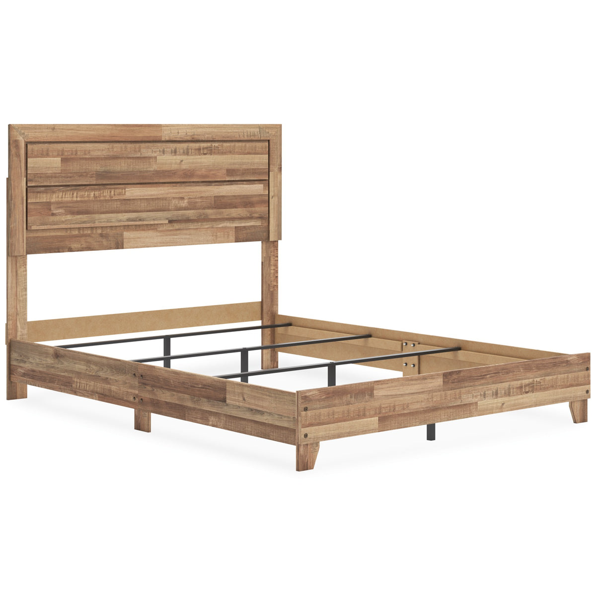 Finaria Warm Brown Panel Bed frame without mattress