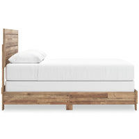 Finaria Warm Brown Panel Bed side view