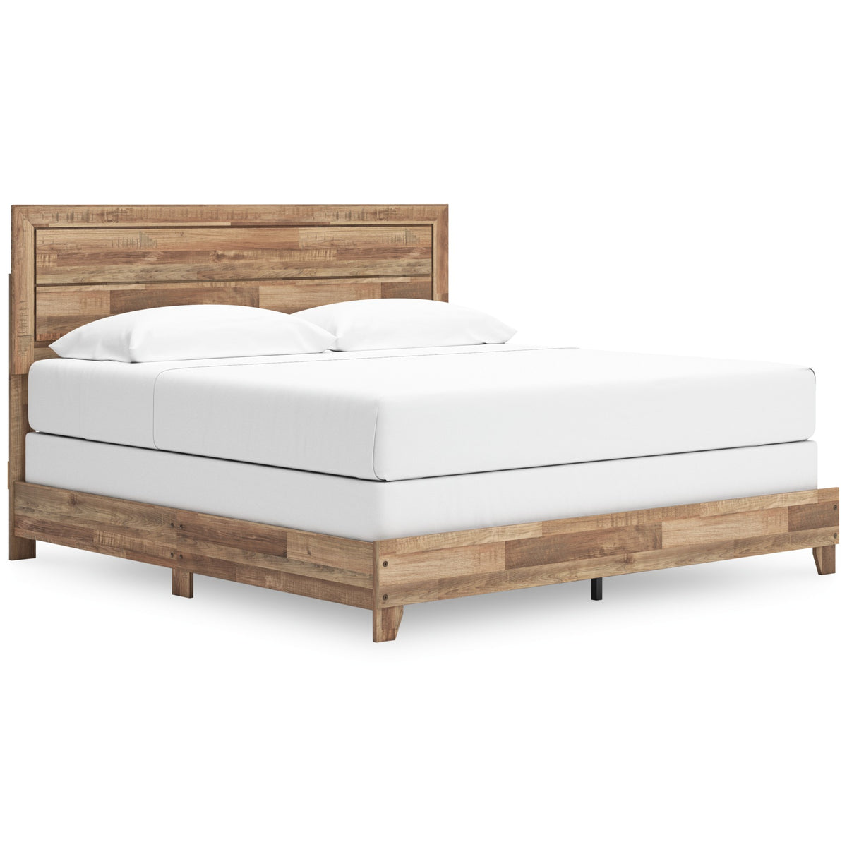 Finaria Warm Brown Panel Bed (King)