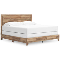 Finaria Warm Brown Panel Bed (King)