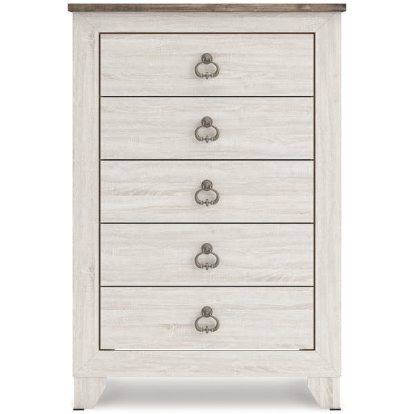 Laigmeyer Two-tone Five Drawer Chest front view
