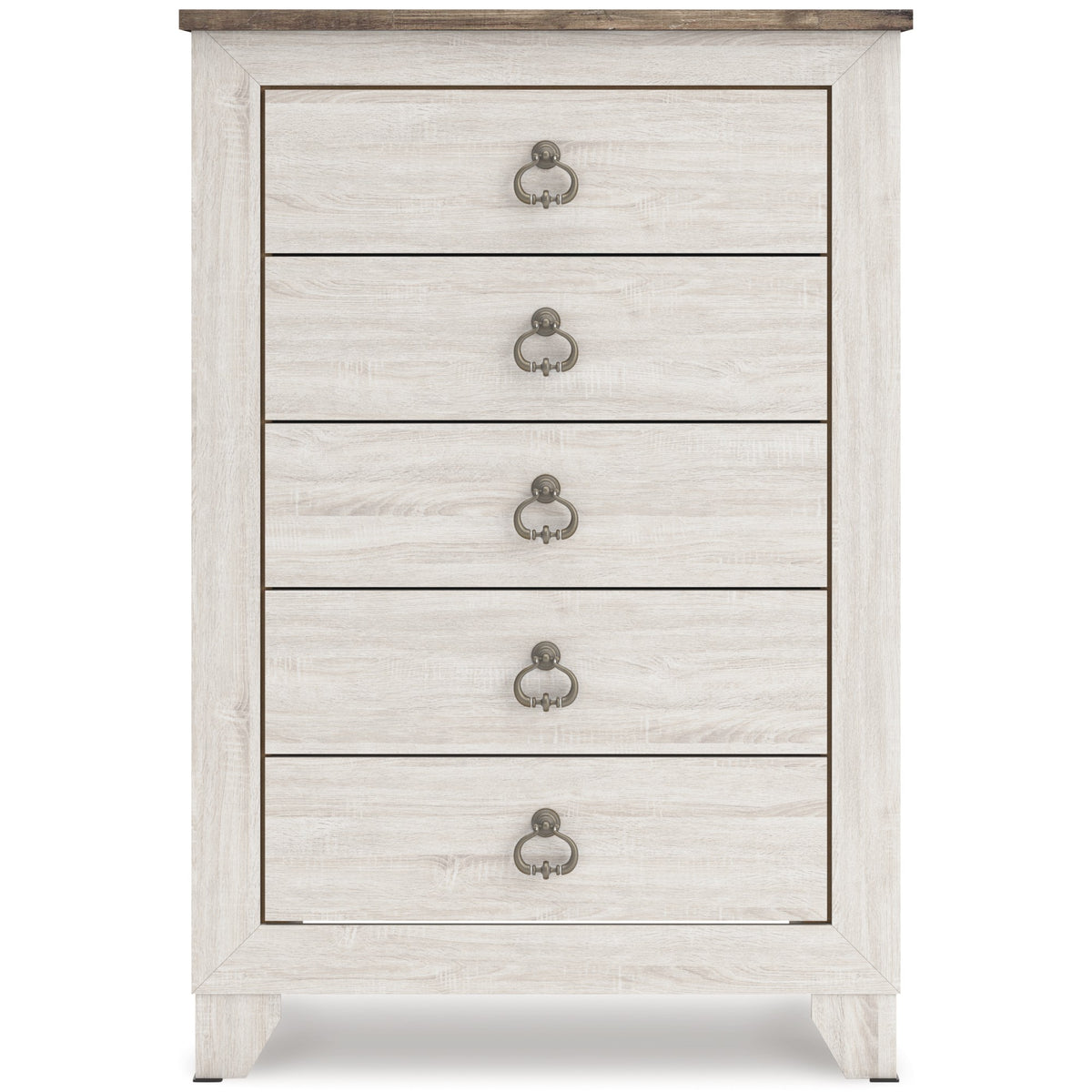 Laigmeyer Two-tone Five Drawer Chest front view