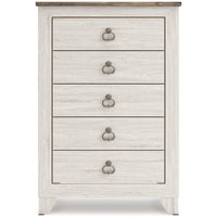 Laigmeyer Two-tone Five Drawer Chest front view