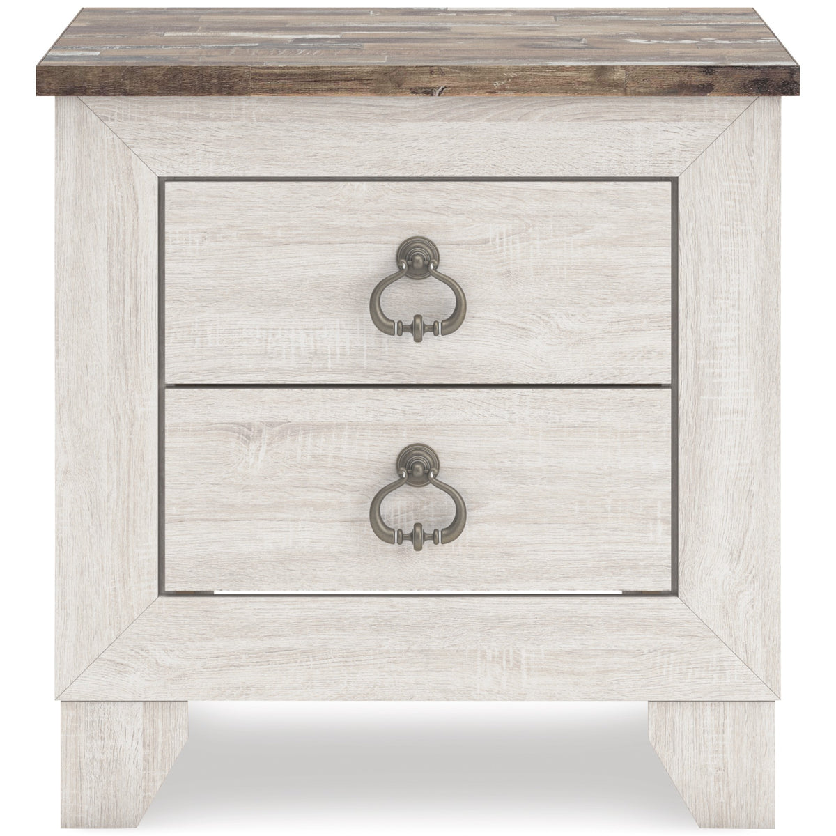 Laigmeyer Two-tone Two Drawer Nightstand front view