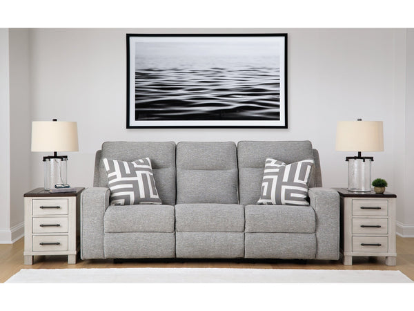 Biscoe Pewter Power Reclining Sofa