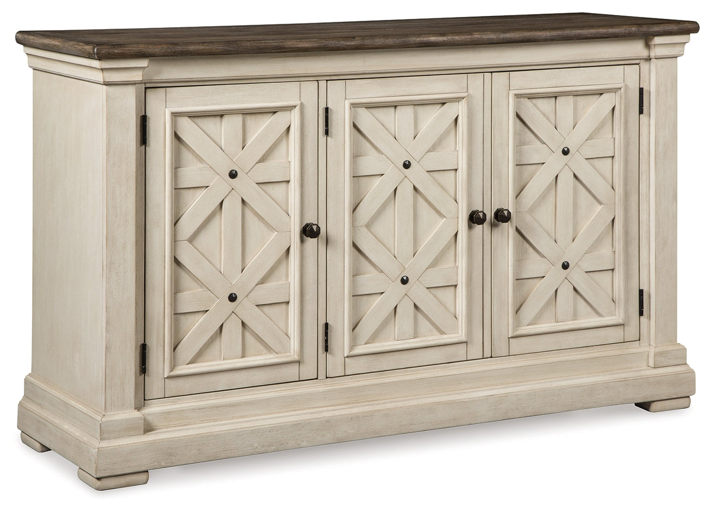Bolanburg Antiqued White and Weathered Oak Dining Server