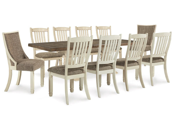 Bolanburg Antique White Dining Table w/10 Chairs