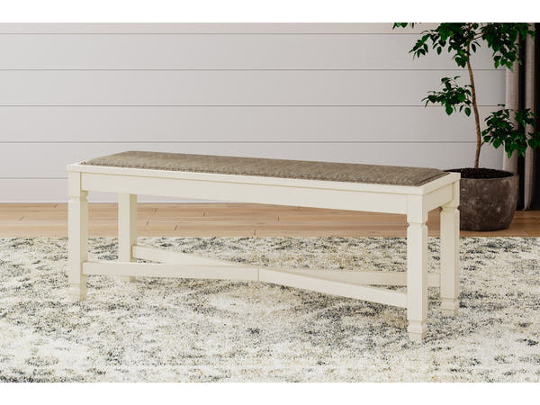 Bolanburg Antiqued White Large UPH Dining Room Bench
