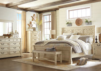 Bolanburg Antiqued White Large UPH Dining Room Bench