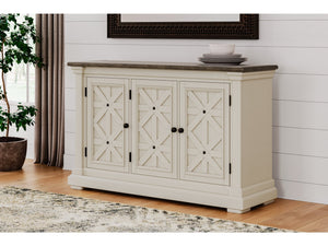 Bolanburg Antiqued White and Weathered Oak Dining Server