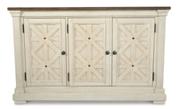 Bolanburg Antiqued White and Weathered Oak Dining Server