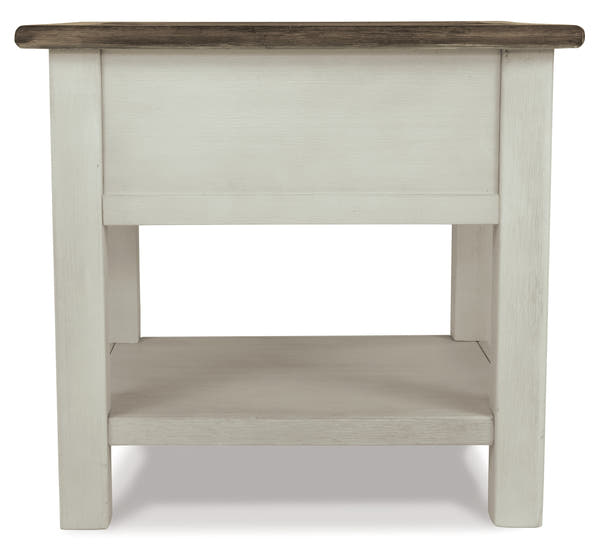 Bolanburg Oak & White End Table
