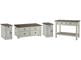 Bolanburg Two-tone Coffee Table and 2 Chairside End Tables with Console