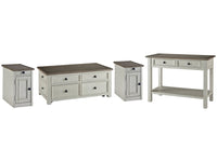 Bolanburg Two-tone Coffee Table and 2 Chairside End Tables with Console