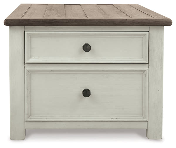 Bolanburg Two-tone Coffee Table and 2 Chairside End Tables with Console