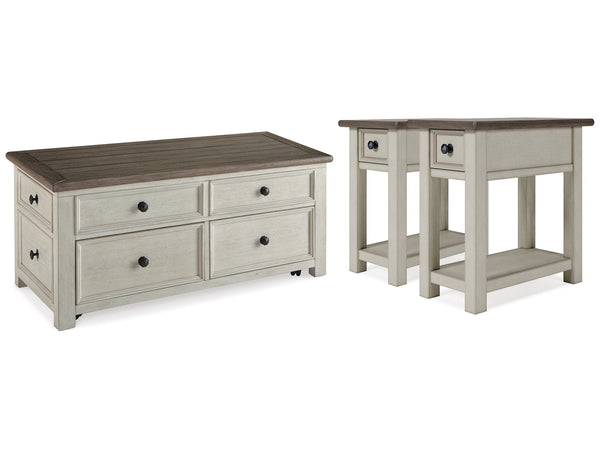 Bolanburg Two-tone Coffee Table and 2 End Tables
