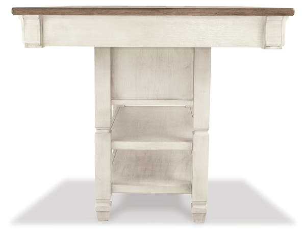 Bolanburg Two-tone Counter Height Table with 6 Barstools, Server and Display Cabinet