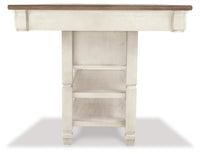 Bolanburg Two-tone Counter Height Table with 6 Barstools, Server and Display Cabinet