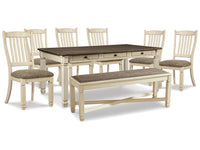 Bolanburg Two-tone Dining Table, 6 Chairs, and Bench