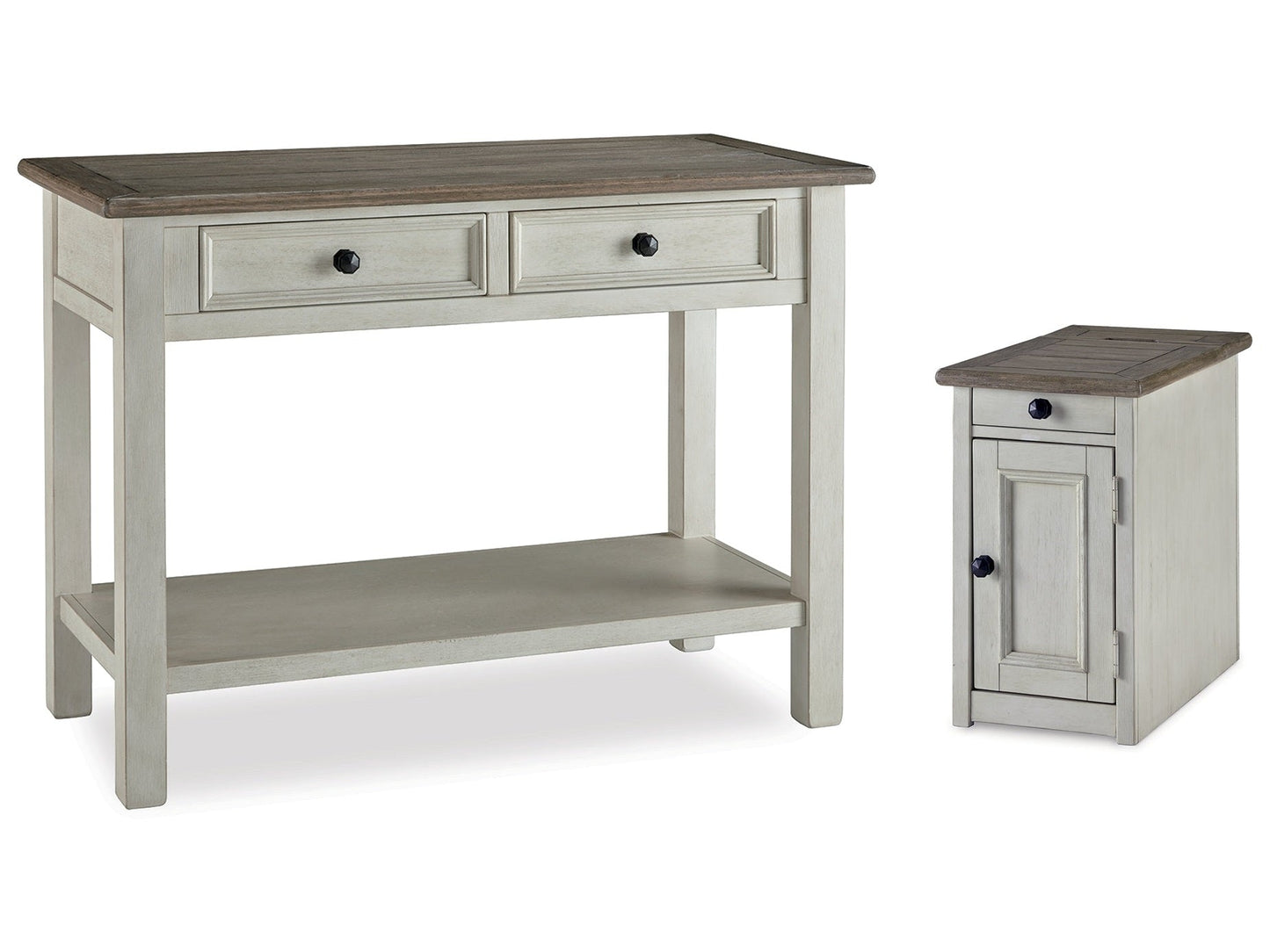 Bolanburg Two-tone Sofa Table and Chair Side End Table