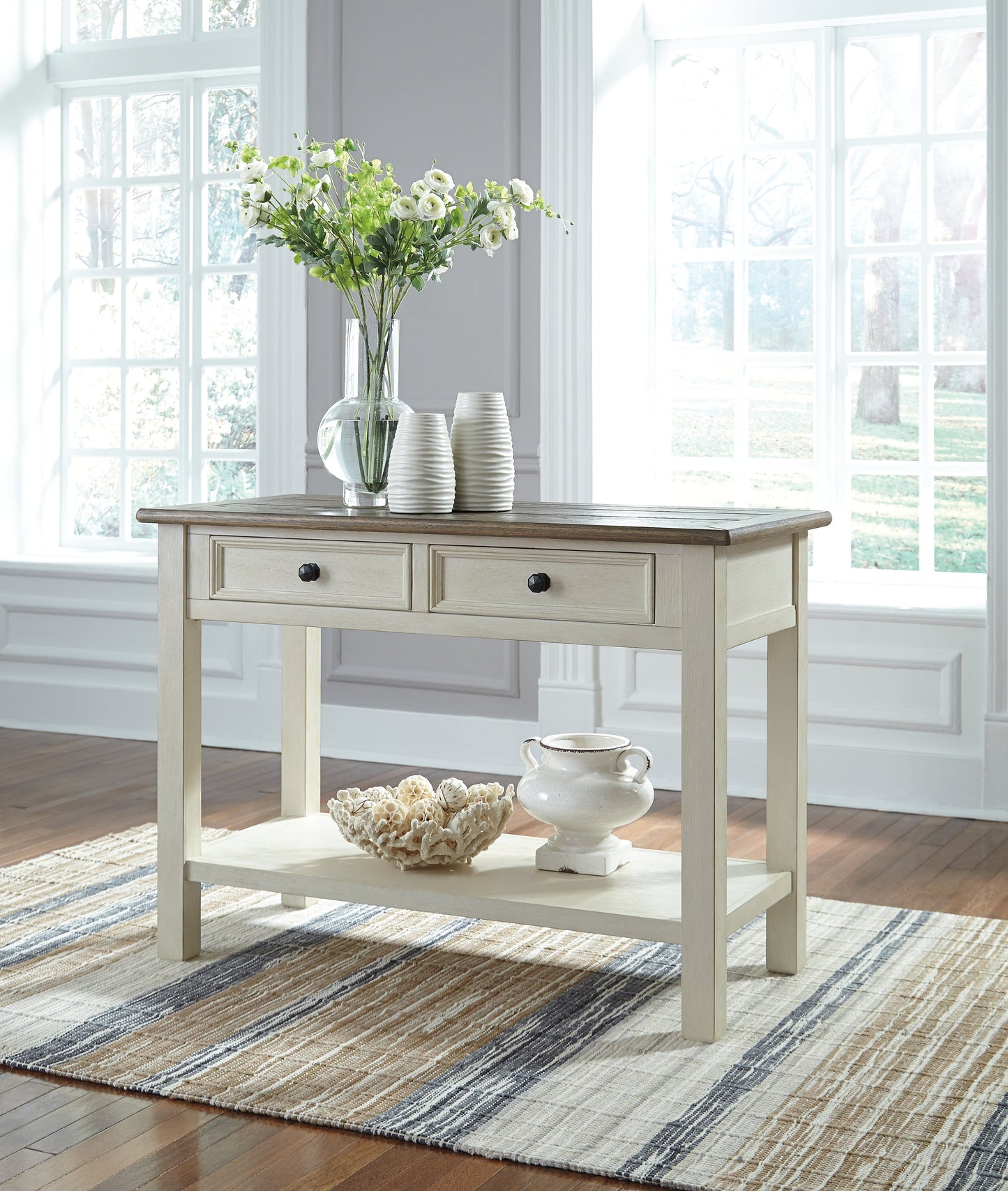 Bolanburg Two-tone Sofa Table and Chair Side End Table