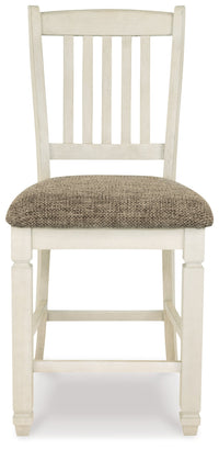 Bolanburg White Counter Height Dining Table, 4 Barstools, Bench and Server