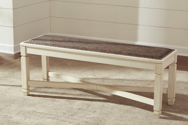 Bolanburg White Dining Table with 2 Chairs and 2 Benches