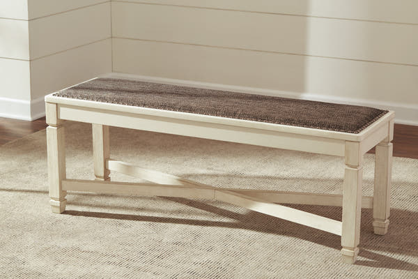 Bolanburg White Dining Table with 4 Chairs and Bench