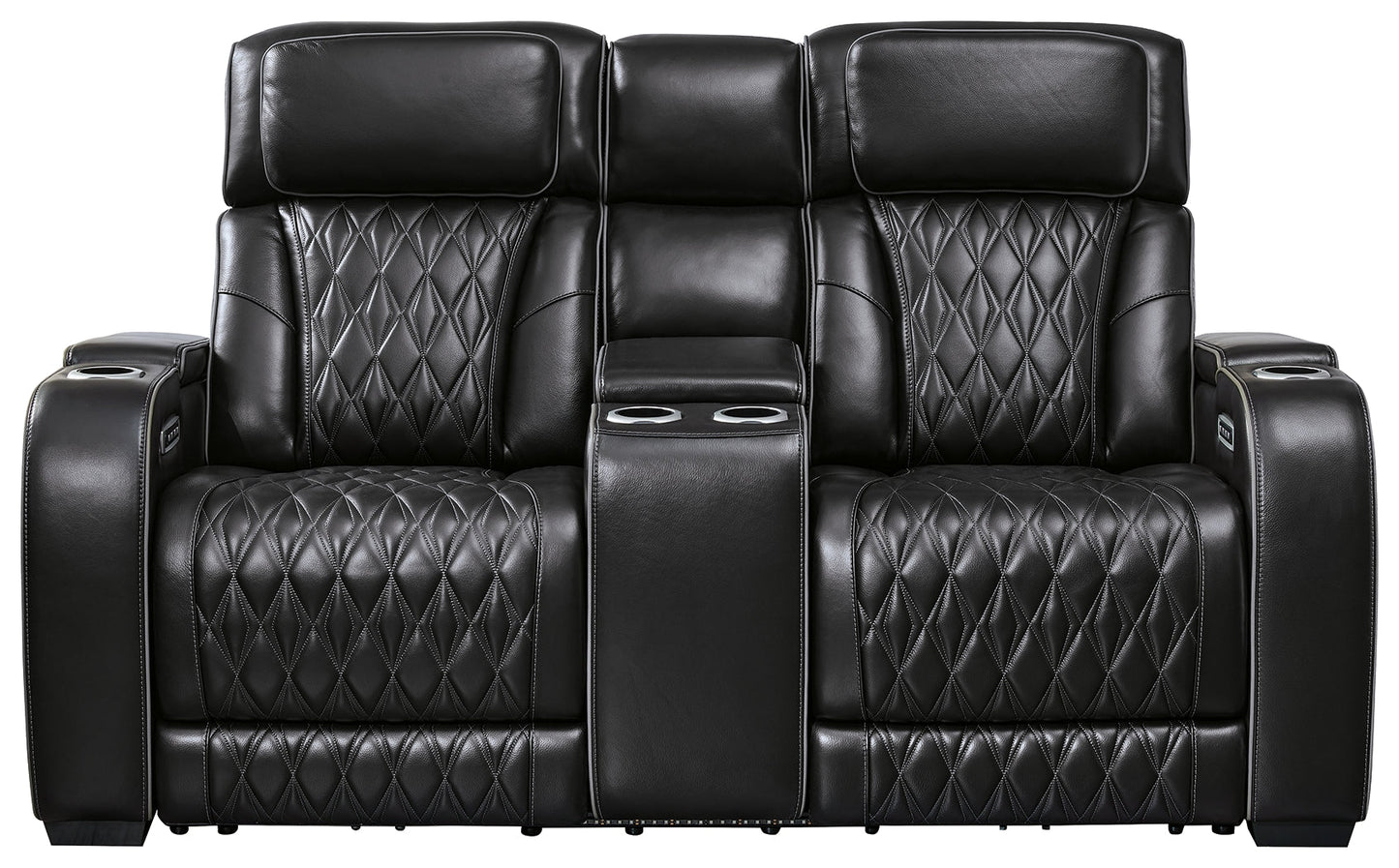 Boyington Black Power Reclining Sofa and Recliner