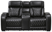 Boyington Black Power Reclining Sofa and Recliner