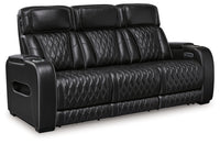 Boyington Black Power Reclining Sofa, Loveseat and Recliner
