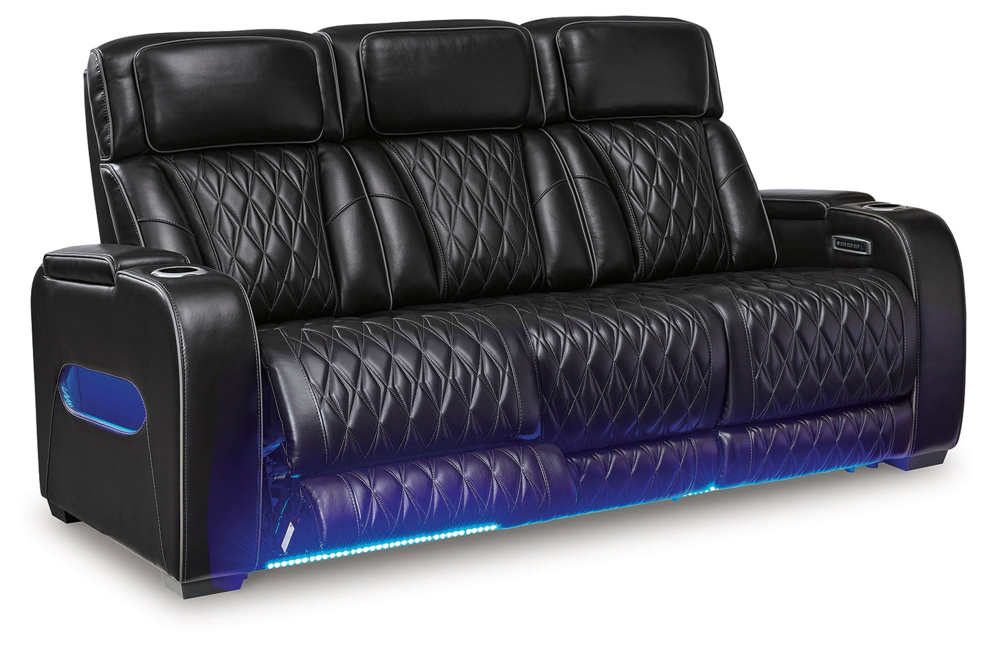 Boyington Black Power Reclining Sofa, Loveseat and Recliner