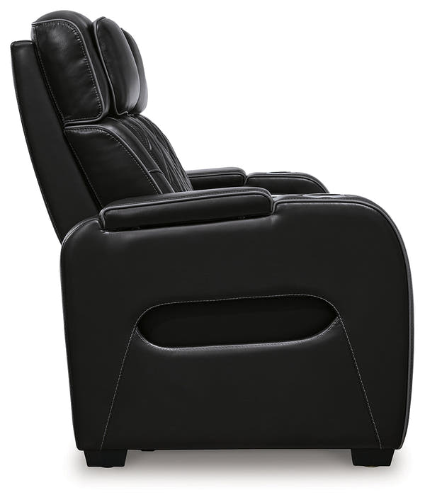 Boyington Black Power Reclining Sofa, Loveseat and Recliner