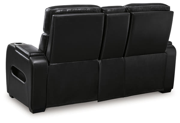 Boyington Black Power Reclining Sofa, Loveseat and Recliner