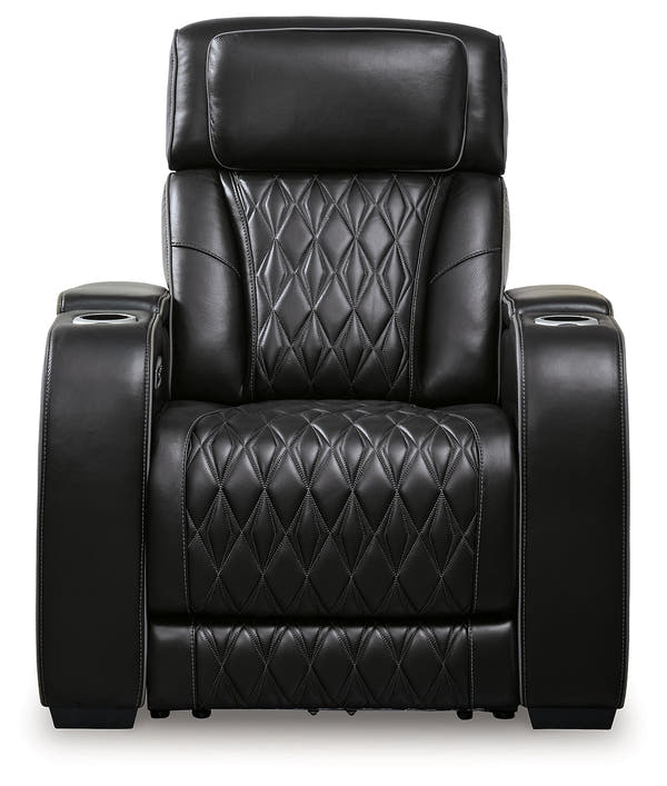 Boyington Black Power Reclining Sofa, Loveseat and Recliner