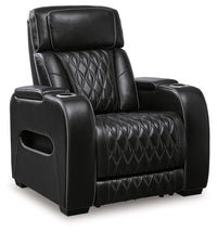 Boyington Black Power Reclining Sofa, Loveseat and Recliner