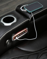 Boyington Black Power Reclining Sofa, Loveseat and Recliner