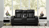 Boyington Black Power Reclining Sofa and Loveseat