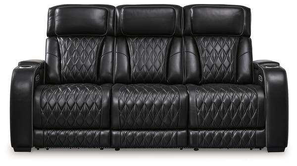 Boyington Black Power Reclining Sofa and Loveseat