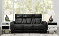 Boyington Black Power Reclining Sofa and Loveseat