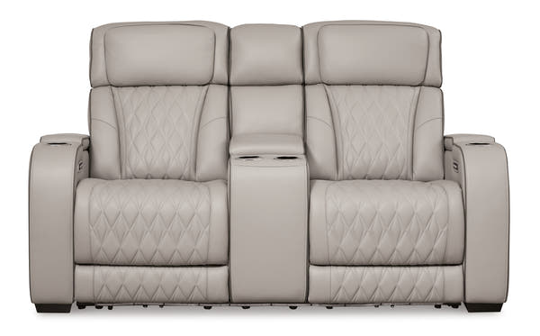 PWR REC LOVESEAT/CON/ADJ/Boyington/Gray